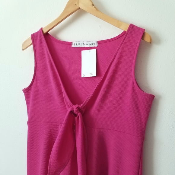 NWT Pink Sleeveless Empire Waist Dress - Picture 3 of 9